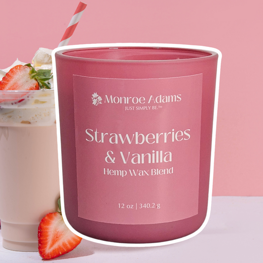 Strawberries & Vanilla Wood Wick Candle | The Pink Collection 2024